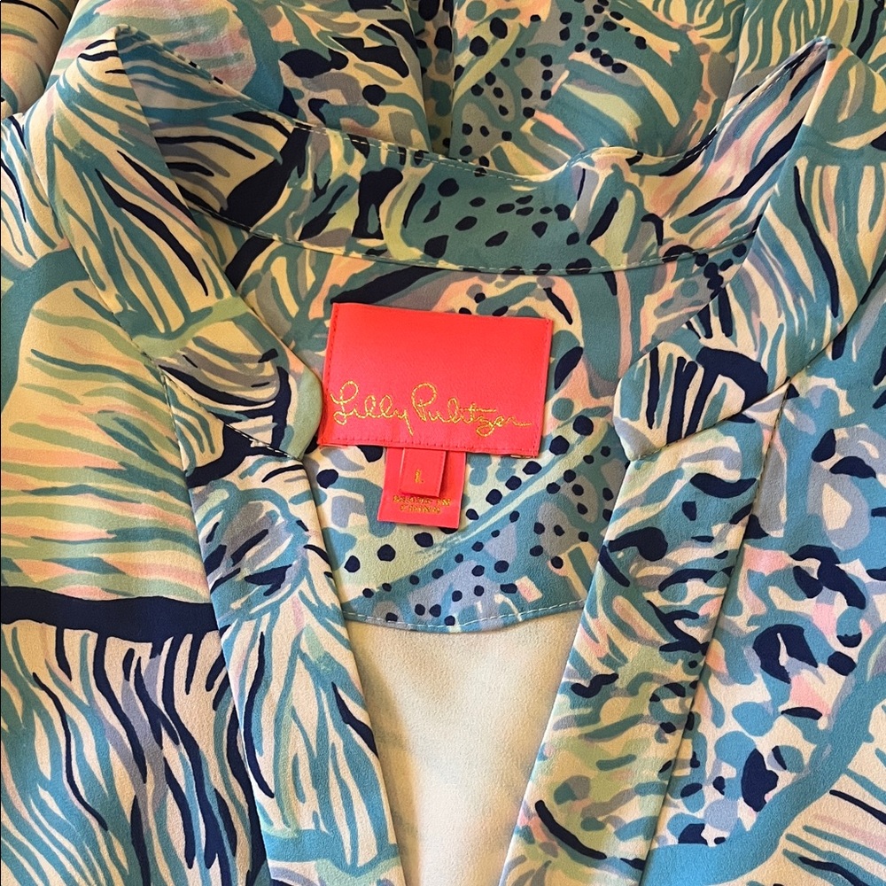 Lilly Pulitzer Blue Patterned Dress